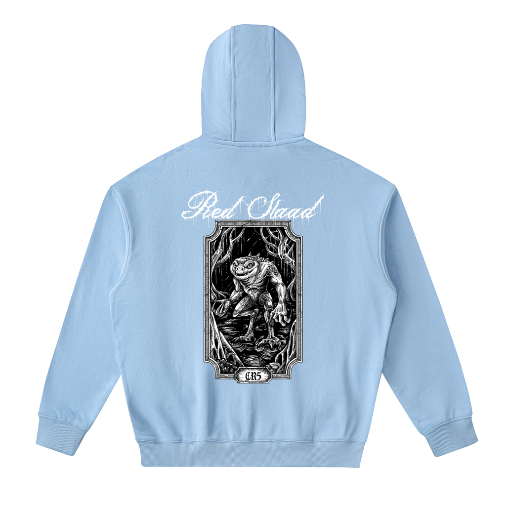 Red Slaad Drop-Shoulder Zip Up Hoodie