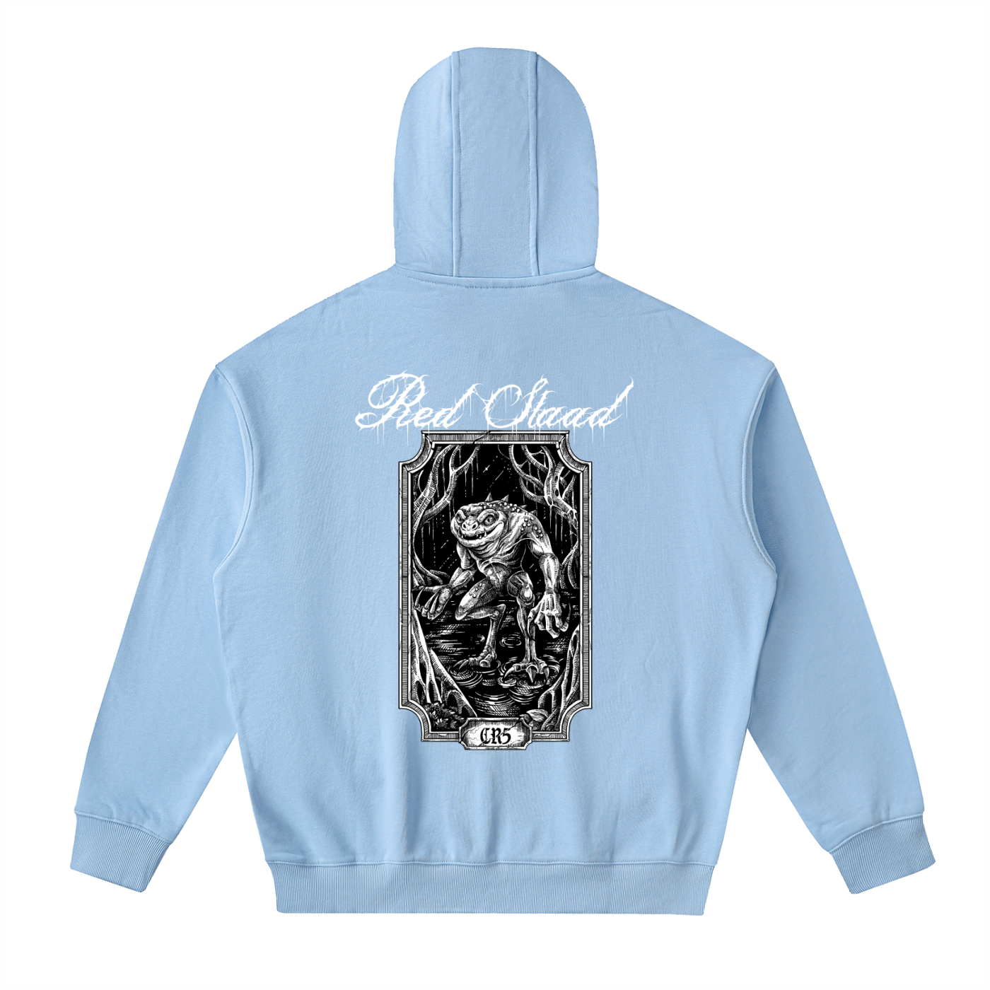 Red Slaad Drop-Shoulder Zip Up Hoodie