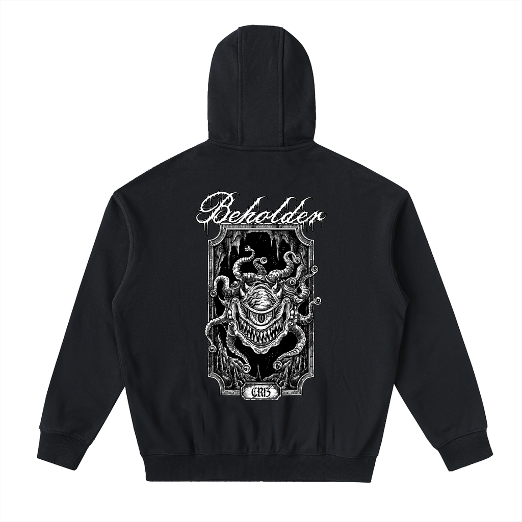 Beholder Drop-Shoulder Zip Up Hoodie
