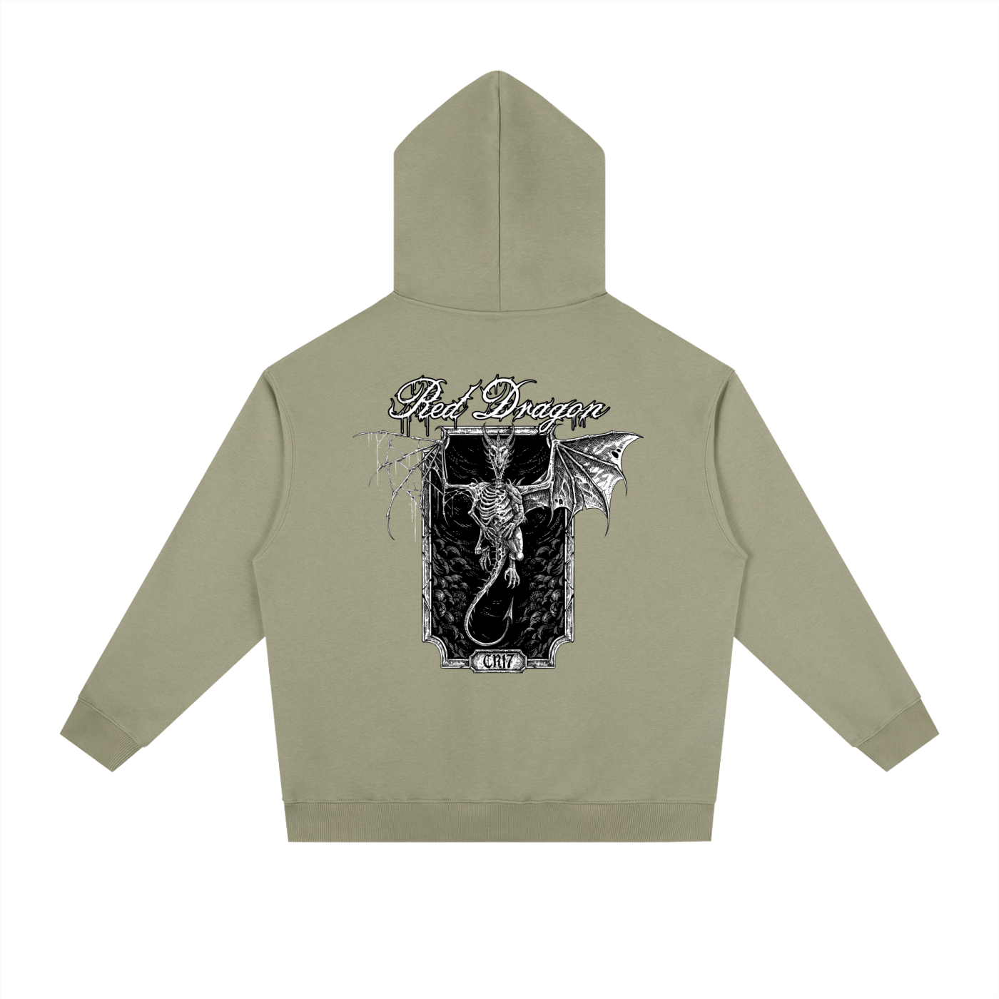 Red Dragon Heavyweight Drop-Shoulder Hoodie