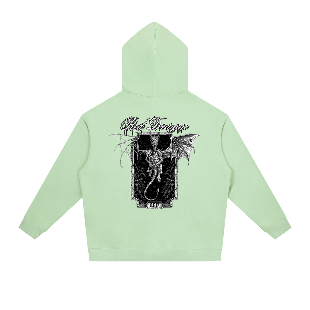 Red Dragon Heavyweight Drop-Shoulder Hoodie