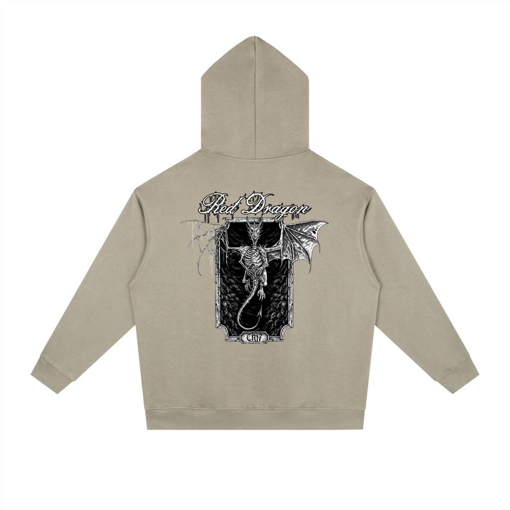 Red Dragon Heavyweight Drop-Shoulder Hoodie