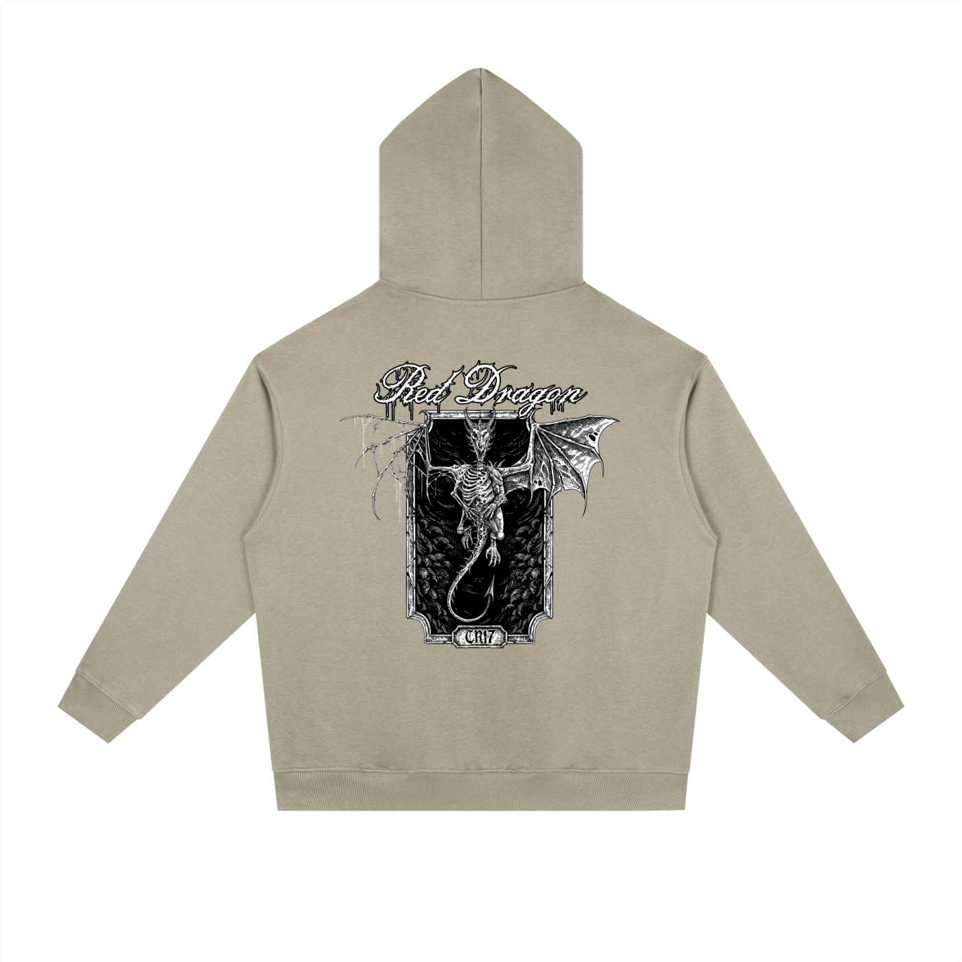 Red Dragon Heavyweight Drop-Shoulder Hoodie