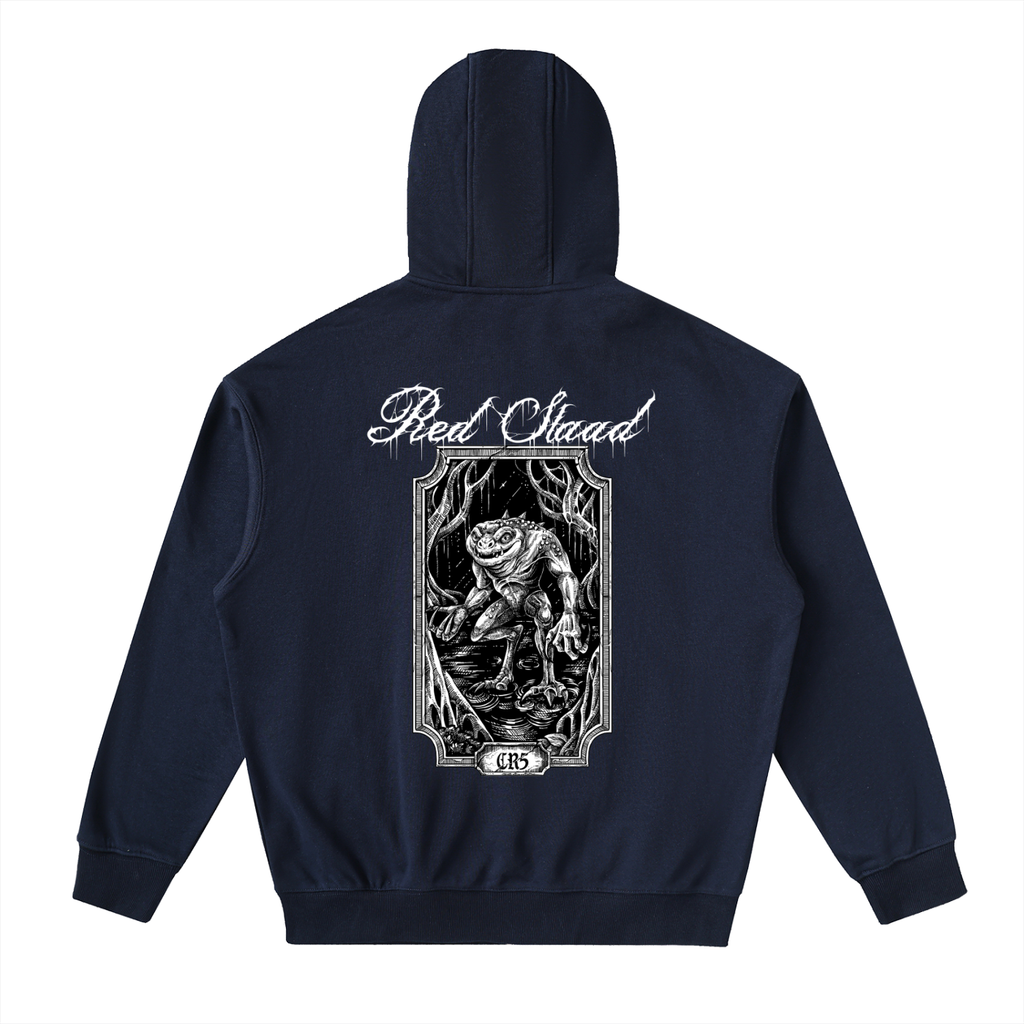 Red Slaad Drop-Shoulder Zip Up Hoodie