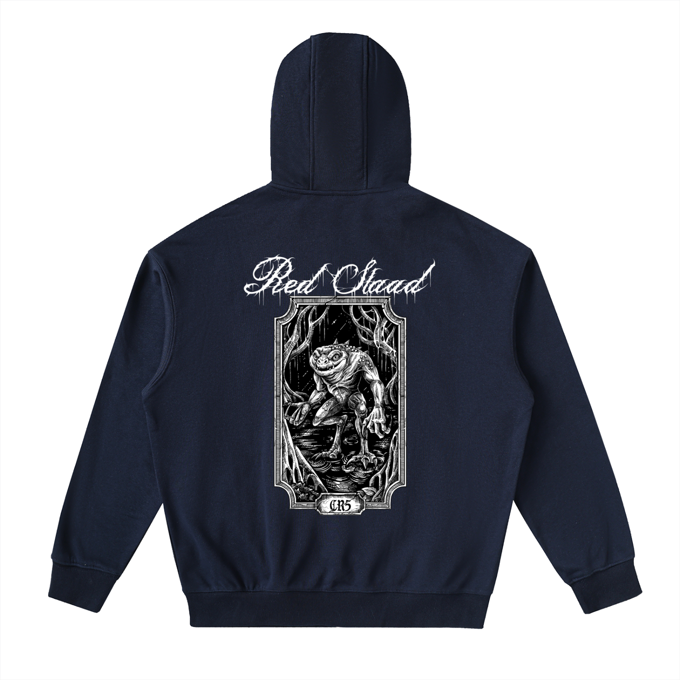 Red Slaad Drop-Shoulder Zip Up Hoodie