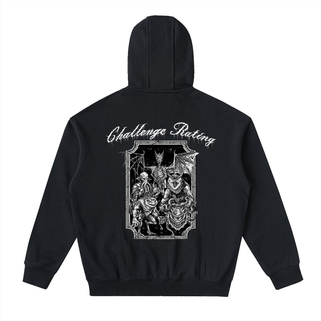 Challenge Rating Drop-Shoulder Zip Up Hoodie