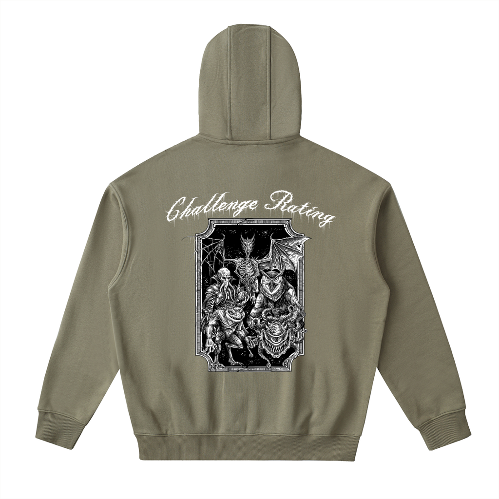 Challenge Rating Drop-Shoulder Zip Up Hoodie