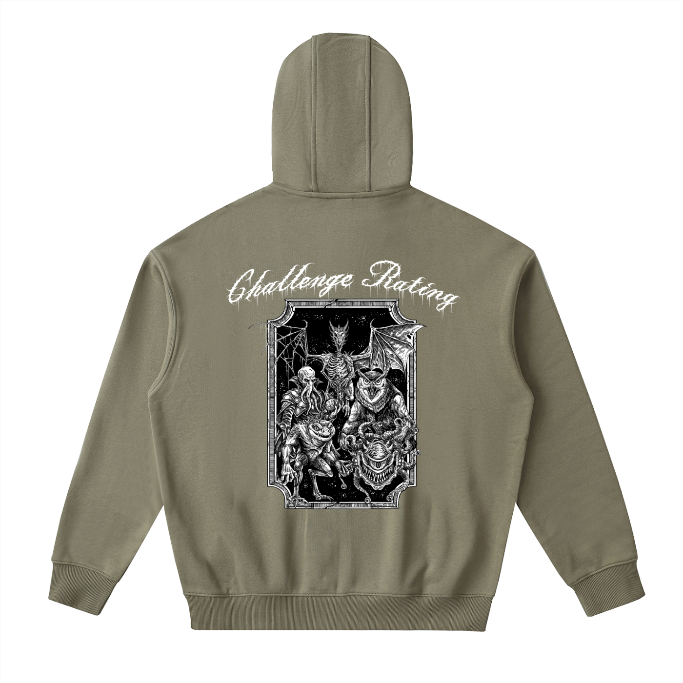 Challenge Rating Drop-Shoulder Zip Up Hoodie