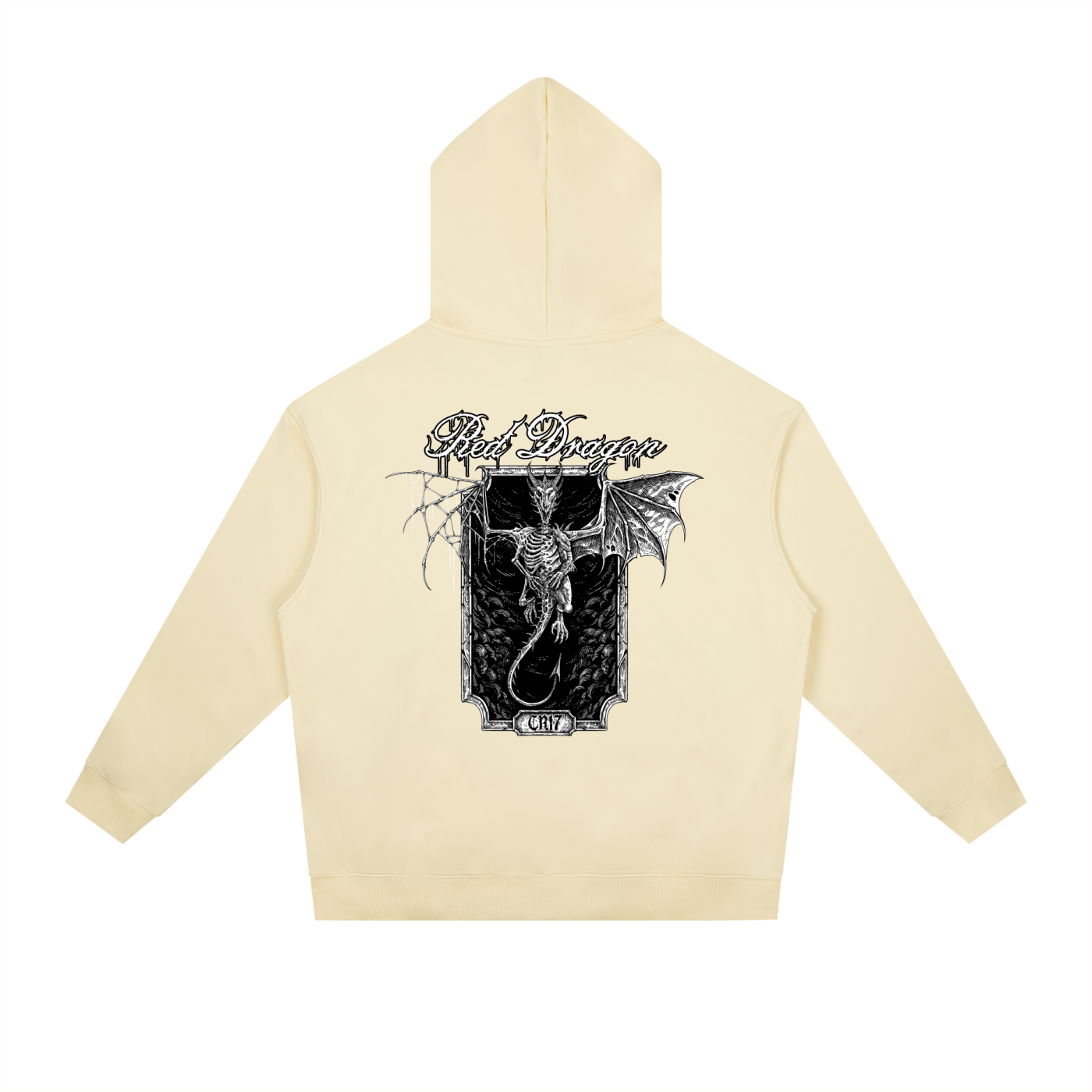 Red Dragon Heavyweight Drop-Shoulder Hoodie