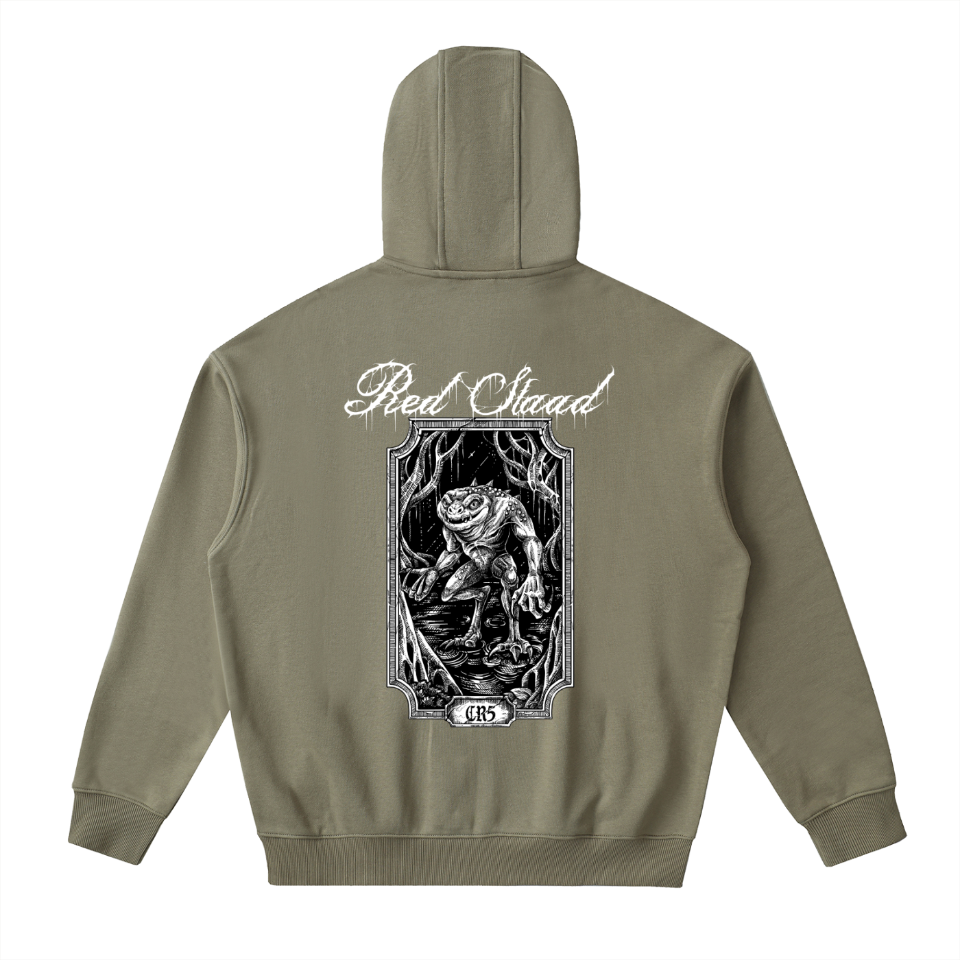 Red Slaad Drop-Shoulder Zip Up Hoodie