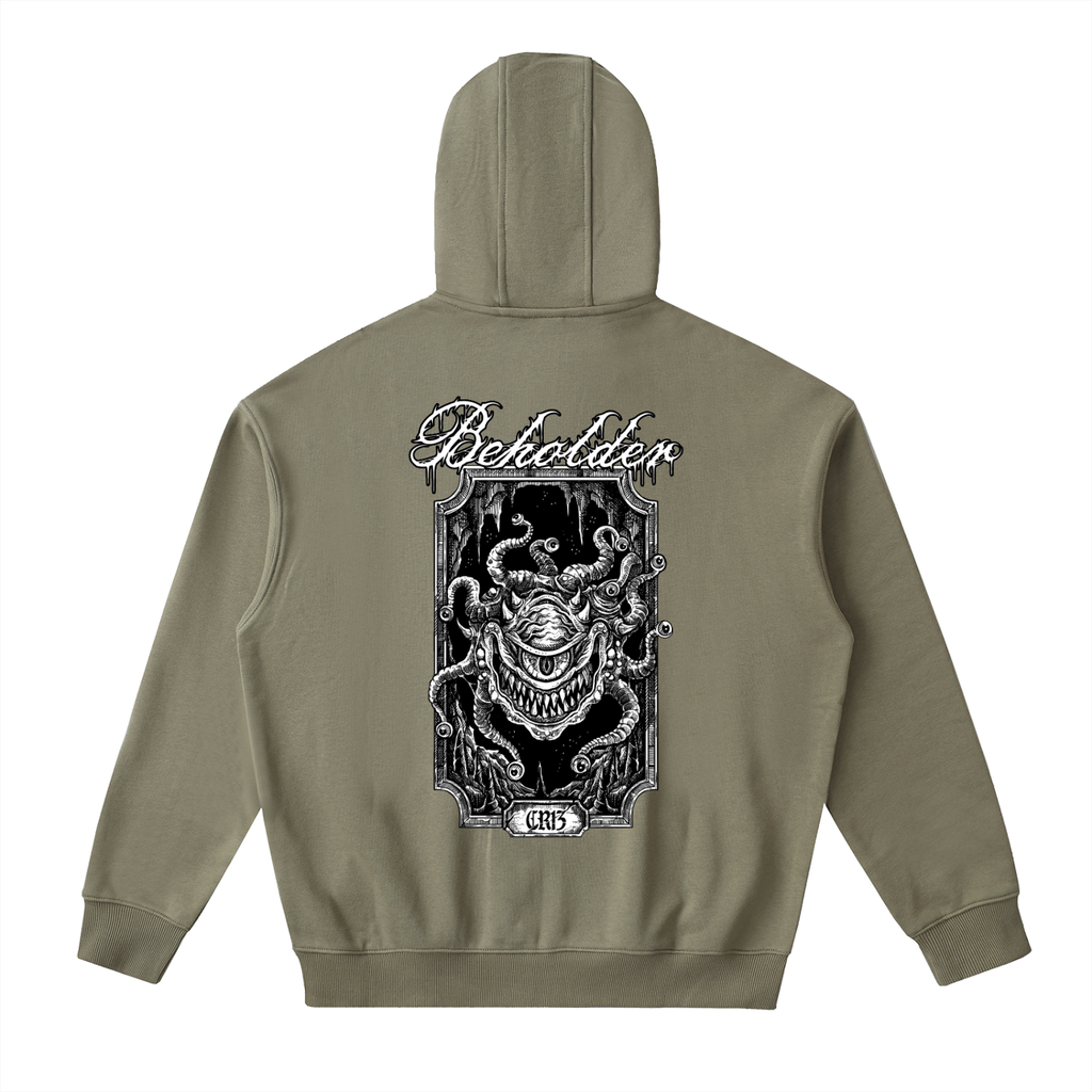 Beholder Drop-Shoulder Zip Up Hoodie