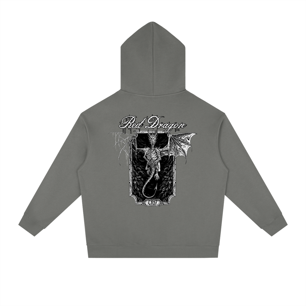 Red Dragon Heavyweight Drop-Shoulder Hoodie