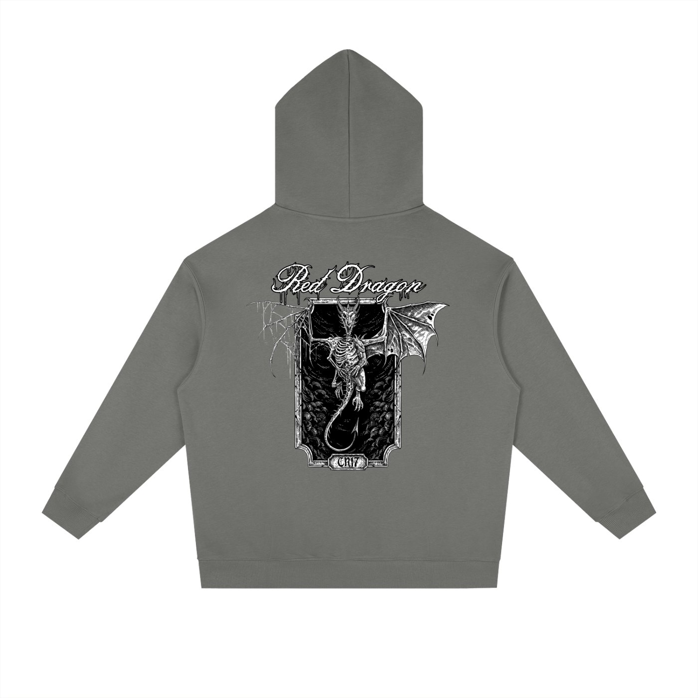 Red Dragon Heavyweight Drop-Shoulder Hoodie