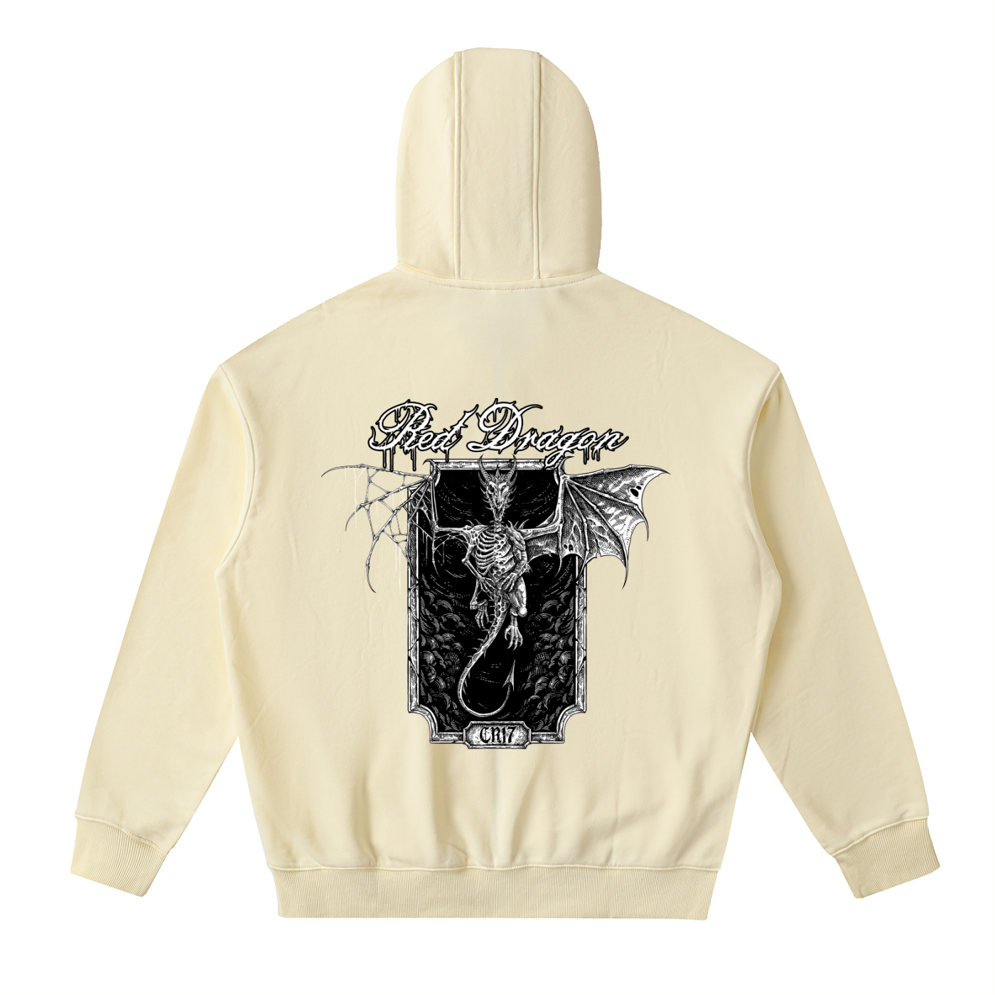 Red Dragon Drop-Shoulder Zip Up Hoodie