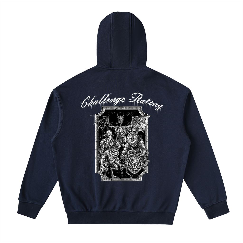 Challenge Rating Drop-Shoulder Zip Up Hoodie