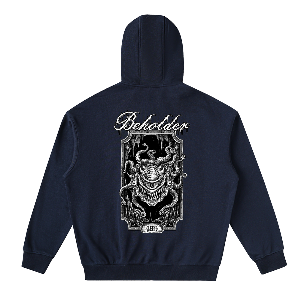 Beholder Drop-Shoulder Zip Up Hoodie
