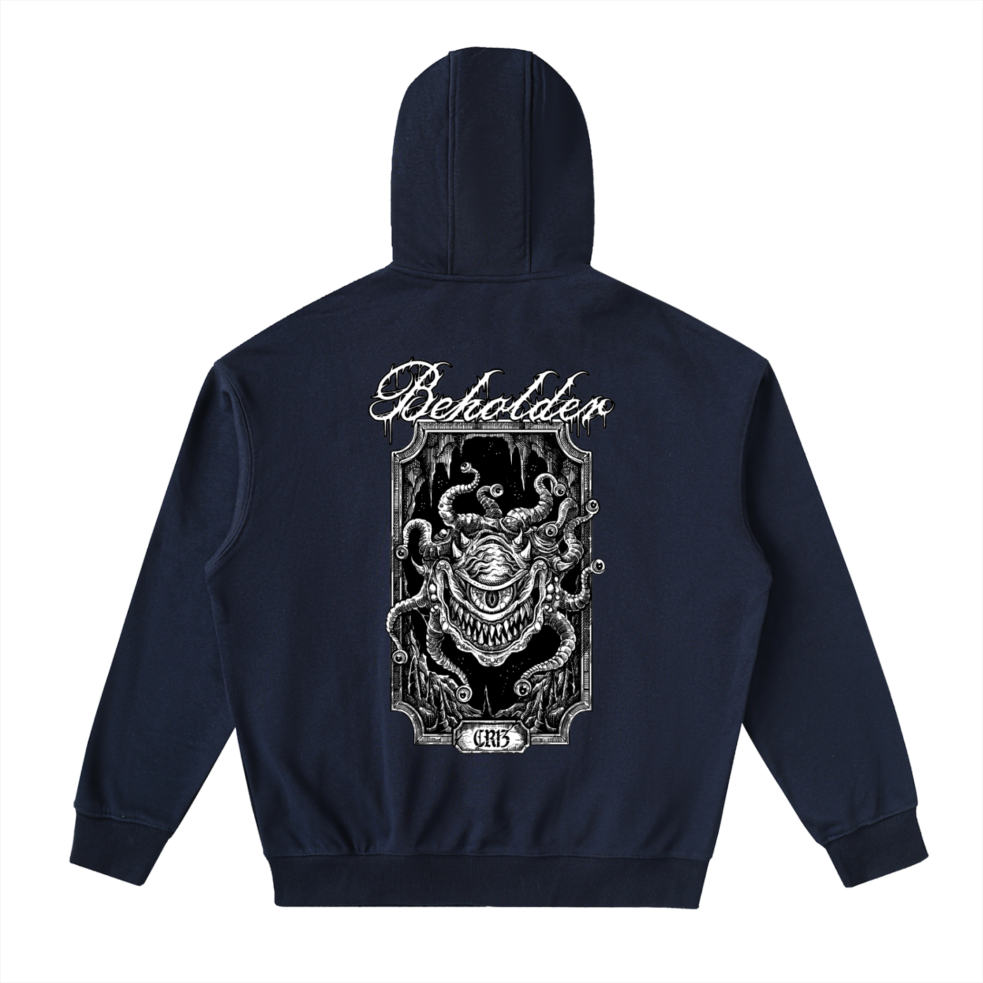 Beholder Drop-Shoulder Zip Up Hoodie
