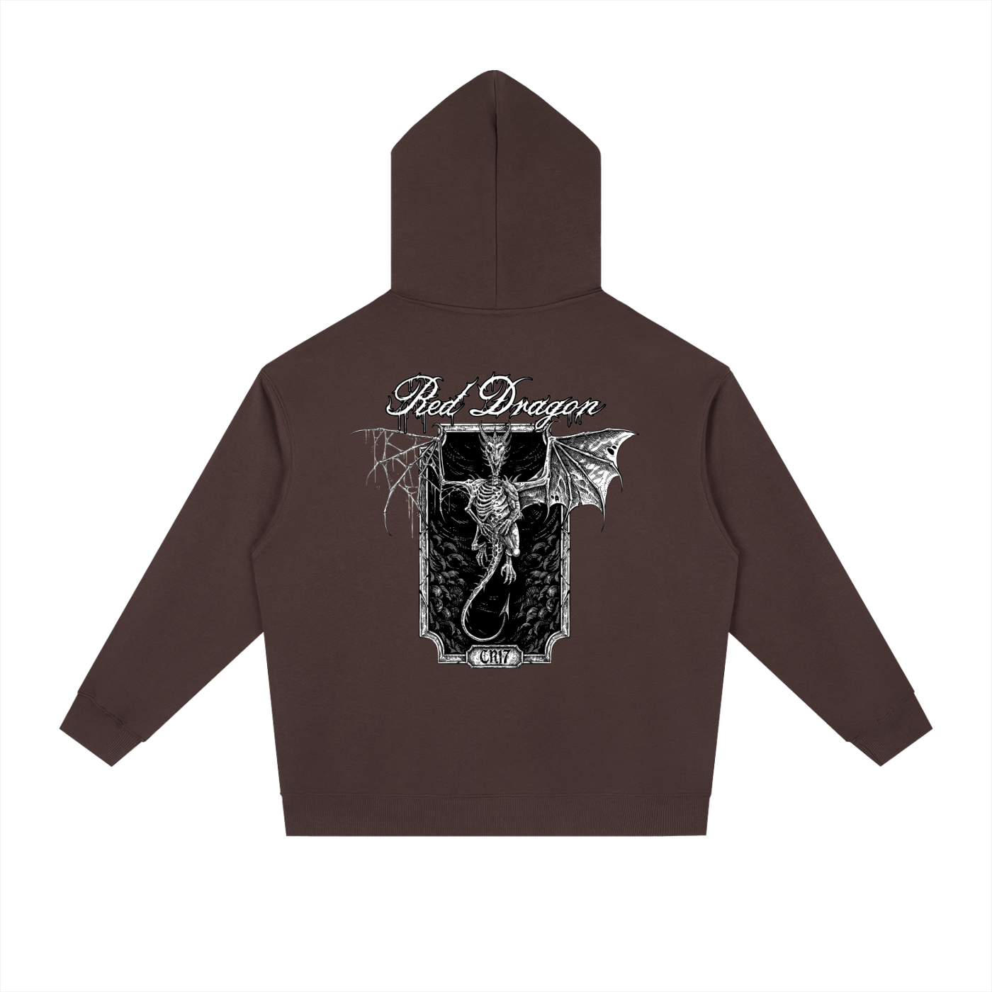 Red Dragon Heavyweight Drop-Shoulder Hoodie