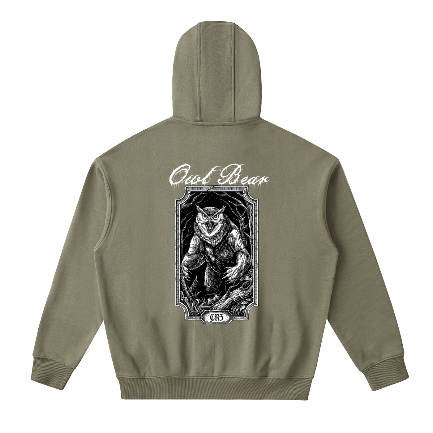 Owlbear Drop-Shoulder Zip Up Hoodie