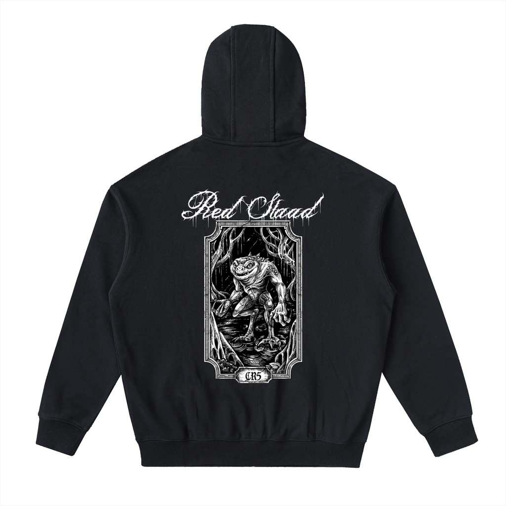 Red Slaad Drop-Shoulder Zip Up Hoodie
