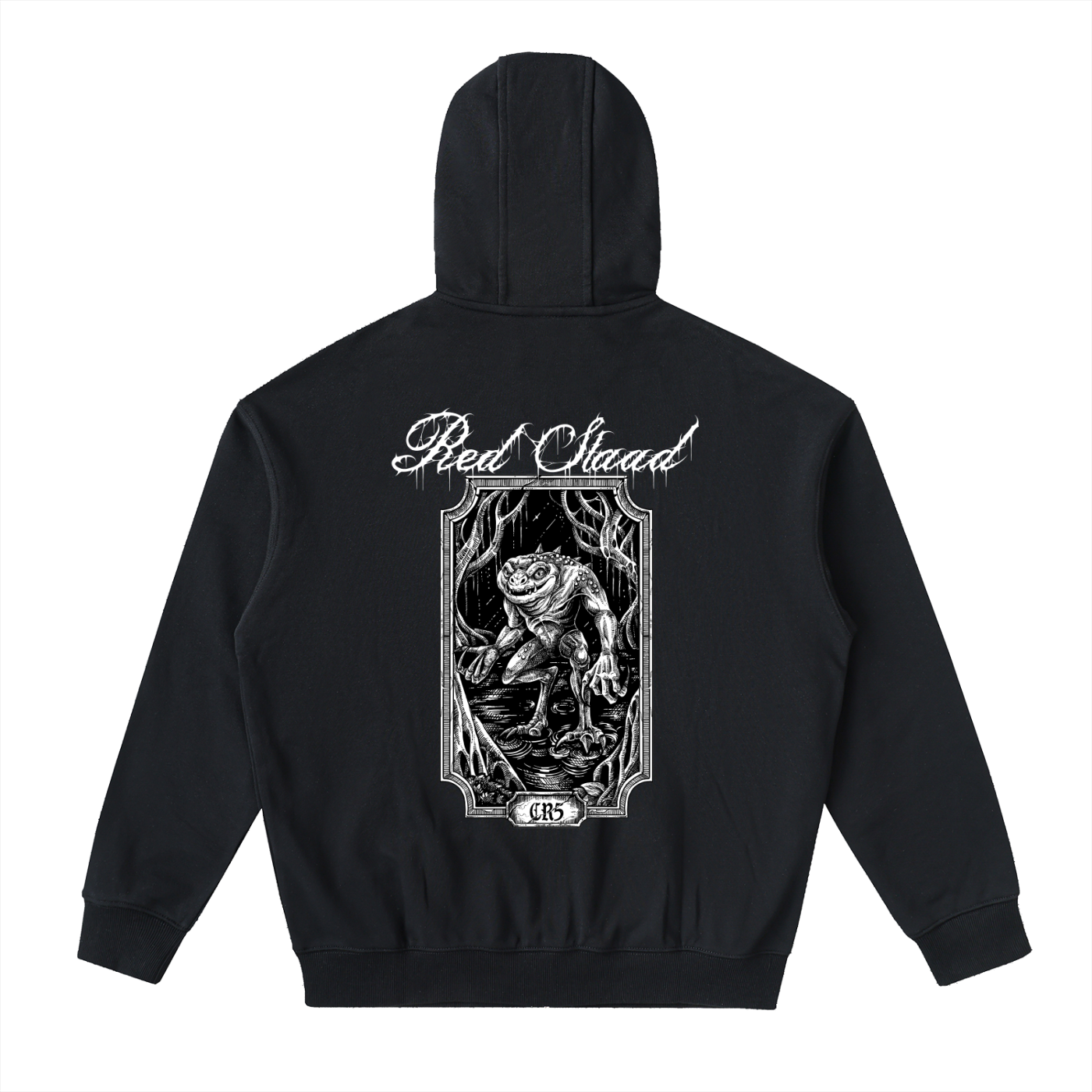 Red Slaad Drop-Shoulder Zip Up Hoodie
